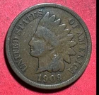 1909 US Indian Head Cent! VG! Last Year Issue! Lower Mintage Old US Coin