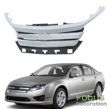 Grill Assembly Black Chrome For Ford Fusion 2010-2012 Front Bumper Upper Grille Grill Assembly Black Chrome For Ford Fusion 2010-2012 Front Bumper Upper Grille