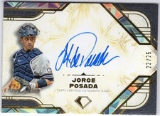 2025 TOPPS DIAMOND ICONS JORGE POSADA YANKEES ON CARD AUTO /25