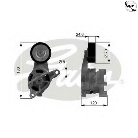 For Audi - A3 8P1, 8PA 1.9D 2003-2005 03G903315A Tensioner Pulley T38438 Gates - Image 25