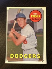 1969 TOPPS #493 WES PARKER LOS ANGELES DODGERS EX *Hot Corner Vintage* C