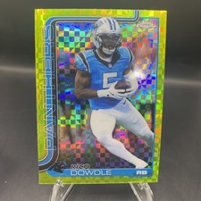 2025 Topps Chrome Football Rico Dowdle #43 Lime Green X-Factor