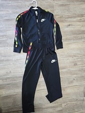 Nike Kids Sweatsuit Black with Multicolor Trim Size M 5-6 YRS. Great Condition