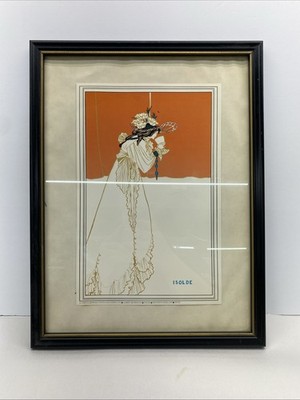 Framed Art Print Featuring The Artwork Isolde By Aubrey Beardsley 1972