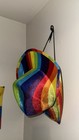 Multicolor Rainbow Striped Cowboy/Western Hat, Polyester, One Size Adult Unisex — photo 2