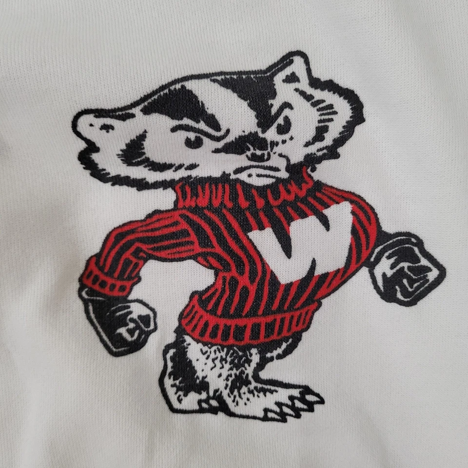 Vintage 80s Wisconsin Badgers Pants Medium Jogger Sweatpants USA - Image 4 of 4