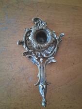 ANTICO PORTACANDELA OTTONE E FINITURA BRONZATA  BAROCCO PRIMI '900 VEDI FOTO