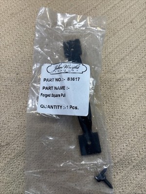 Lot Of 6 John Wright 88-617 Square Door Pull Black Power Coat 4'' C/C 4 7/8'' L