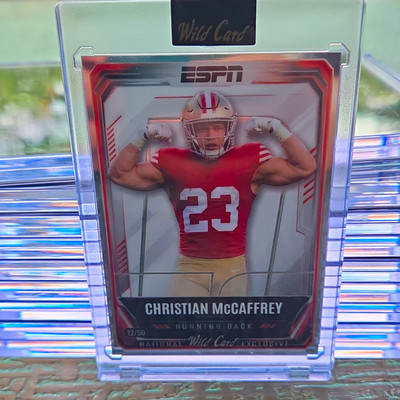 Wild Card ESPN National Exclusive Christian McCaffrey 49ers ESPNNTRD-CM 12/50