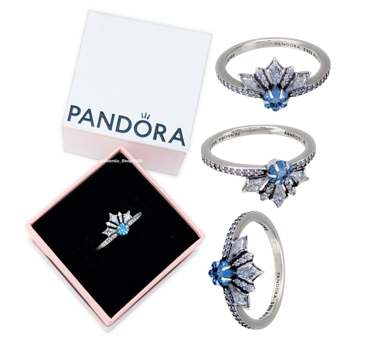 New 100% PANDORA 925 Sparkle Disney Frozen Queen Elsa Blue Tiara