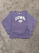 Lavender Vintage Early 90s IOWA Champion Reverse Weave Crewneck Size XL USA Made