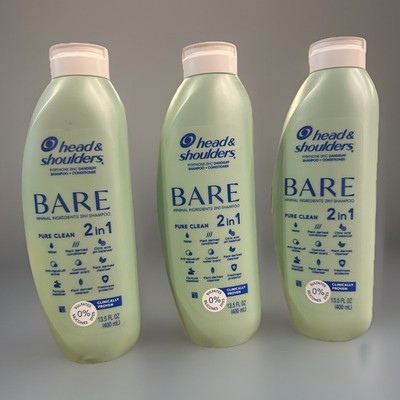 **GETTING 3!** Head & Shoulders Bare Pure Clean 2in1 Dandruff Shampoo 13.5 fl oz