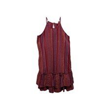 Cato Size S  Women's Midi Maxi Halter Colorful Dress Linen   Rayon with Pockets