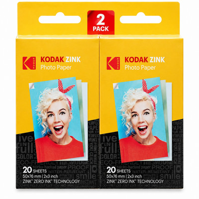 40 PACK KODAK ZINK PHOTO PAPER 2 X 3'' RODZ2X320 BRAND NEW