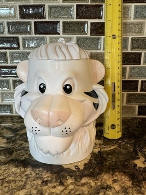 Vtg Ringling Bros Barnum & Bailey Circus White Tiger Hinged Mug Cup 5.5 X 3.5 
