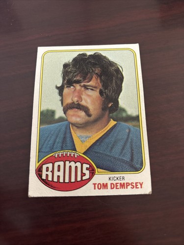 Tom Dempsey Rams 1976 Topps - Tom Dempsey #519 Los Angeles Rams Palomar College Comets ...