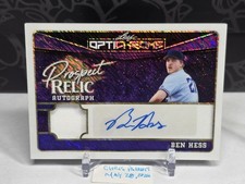 Ben Hess Auto Patch 3/5 2025 Leaf Optichrome Prospect Relic Yankees