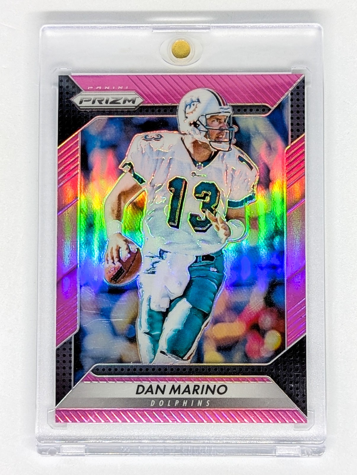 2016 Panini Prizm Pink Prizm #135 Dan Marino Miami Dolphins HOF SP