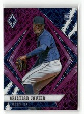 2021 Panini Chronicles #16 Cristian Javier Phoenix Purple Velocity RC ROOKIE