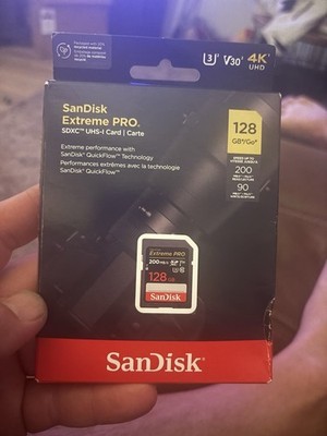 SanDisk Extreme PRO 128GB UHS-I U3 SDXC 200MB/s 4K Memory Card SDSDXXD-128G