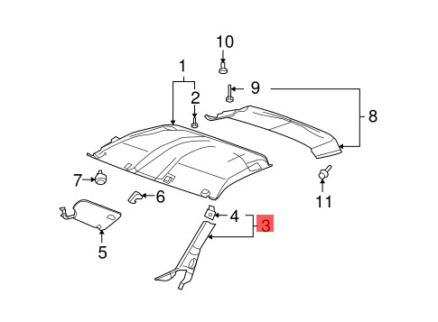 05-13 CHEVROLET CORVETTE C6 FRONT LOWER LEFT RIGHT PILLAR TRIM BLACK SET OEM