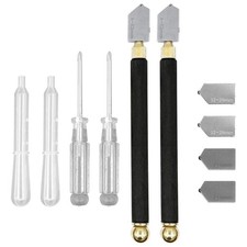 Glass Cutter Tool Set, 2mm-20mm Pencil Style Oil Feed Carbide Tip with Extra ...
