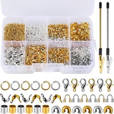 1320 Pcs Crimp Beads Lobster Clasps Crimp Tubes Supplies