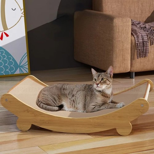Wooden Cats Sleeping Bed Multifuction Cat Scratch Board Cat Scratching Pads