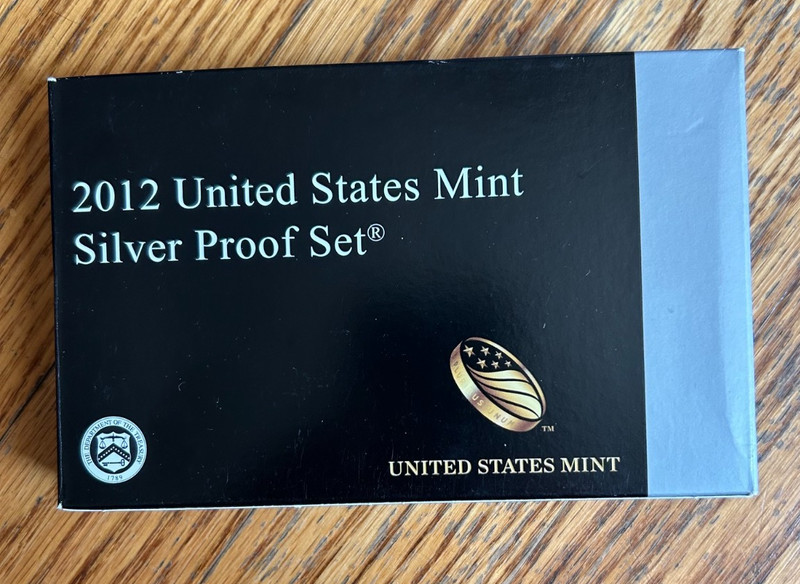 2012 US Mint Silver Proof Set COA  aL10
