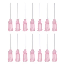 50Pcs 20G Dispensing Needles 1" PP Needle Tips with Flexible Needle Pink