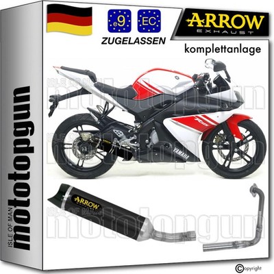 ARROW KOMPLETTANLAGE OP THUNDER SCHWARZ C YAMAHA YZF R125 R-125 2010 10 2011 11
