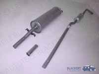 Auspuff Mitteltopf+Endtopf für Mercedes-Benz W110 Heckflosse 200 D 1965-1968