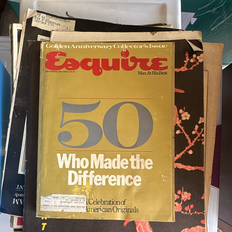 Esquire Golden Anniversary Collector's Special Edition Dec 1983 50 Who Made