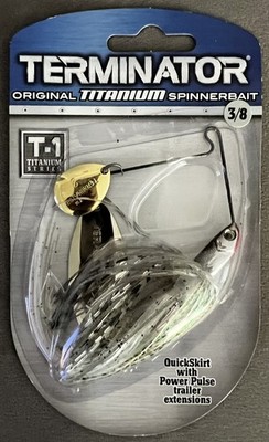 DISCONTINUED TERMINATOR T-1 TITANIUM 3/8OZ SPINNERBAIT TANDEM EMERALD SHINER