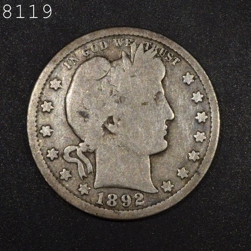 1892 Barber Quarter *Free S/H After 1st Item*