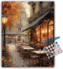 "Paint by Numbers Kit for Adults Beginner,Fall streetscape Adult Paint by Number