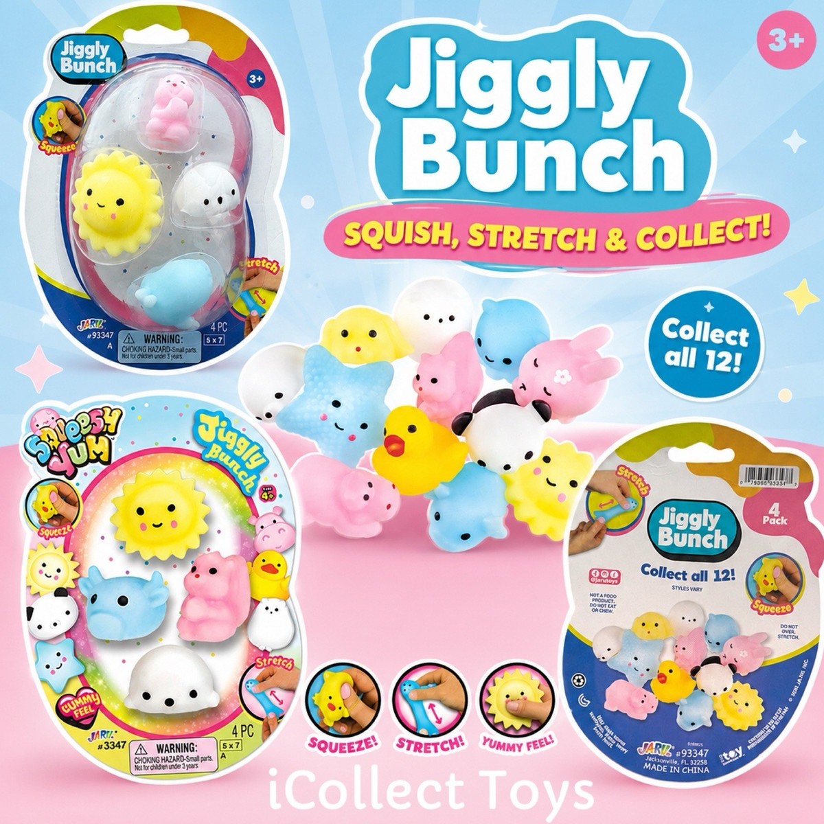 VIRAL Squishy JA-RU Squeesh Yum Jiggly Bunch 4 Pack | eBay