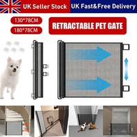 Retractable Pet Dog Gate Safety Guard Folding Cat Toddler Stair Gates Isolation
