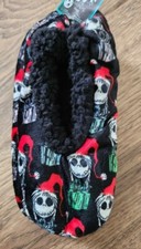 Disney Nightmare Before Christmas Fuzzy Slipper Socks SZ 7-9.5 New Jack Gift