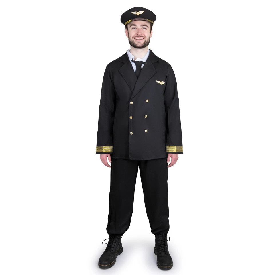 Dress Up America Pilot Costume for Adults - Airline Captain Uniform for Men - Image 2 of 3