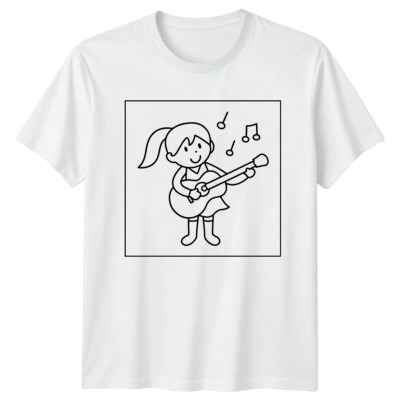 Mädchen spielen Gitarre Musik Hobbys Herren T-Shirt Damen Tee Grafik Oberteil