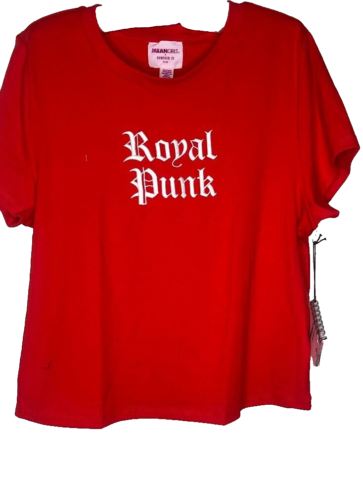 FOREVER 21 Plus Mean Girls Royal Punk T-Shirt Red size 3XL Burn Book  included