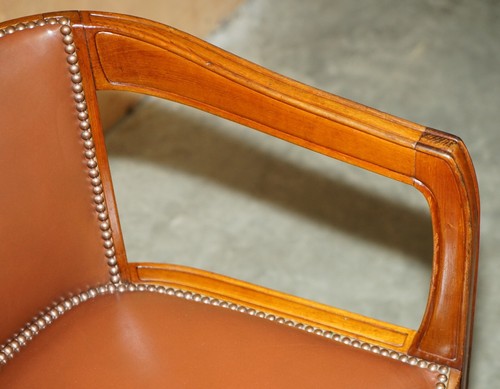PAIR OF FRENCH ART DECO LEON JALLOT ART NOUVEAU WALNUT ARMCHAIRS PART OF A SUITE - Picture 20 of 24