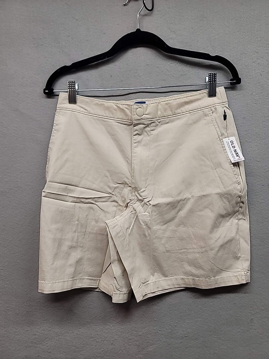Old Navy Hybrid Tech Chino Shorts Mens Small Tan 7" Inseam Performance NWT Old Navy Hybrid Tech Chino Shorts Mens Small Tan 7" Inseam Performance NWT
