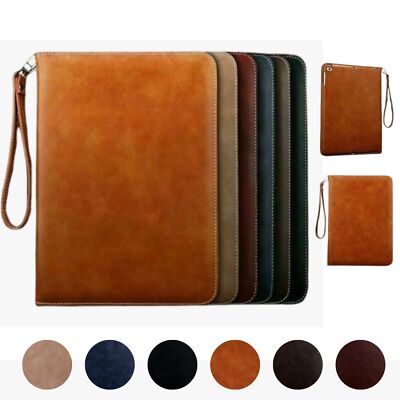 Stoßfeste Smart Case Hülle aus echtem Leder für iPad A16 11.-10. Generation