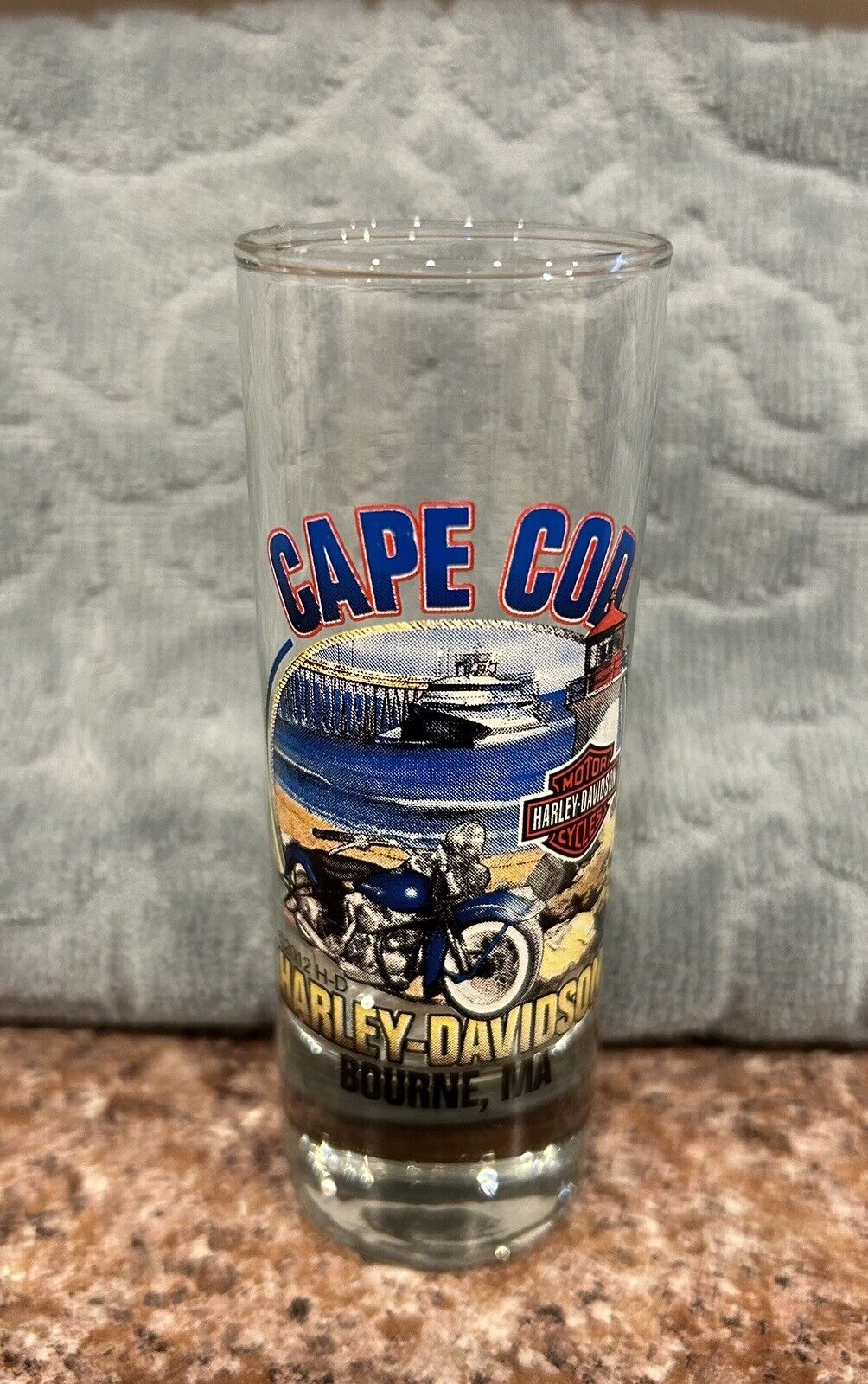 Harley Davidson Cape Cod Shot Glass Bourne Mass