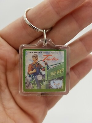 #ad NEW John Deere Keychain Key Chain Keyring Key Ring Stocking Stuffer Keys Holder $7.64