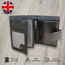 Mens designer RFID Blocking Zipped - Coin Pocket Premium Leather pouch wallet