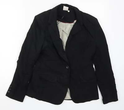 NEXT Damen schwarz Polyestermischung Anzugjacke Größe 8
