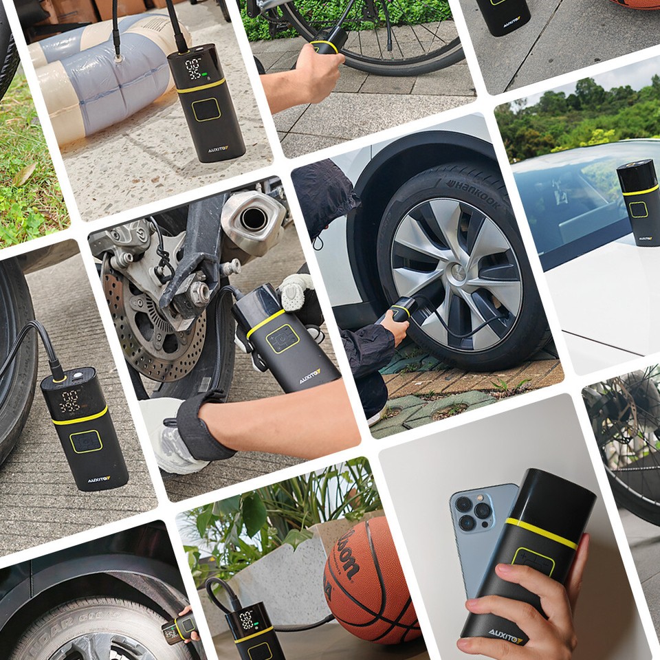 150 PSI Air Compressor Tire Inflator Fits Moto Bike Car Tires Air Pump